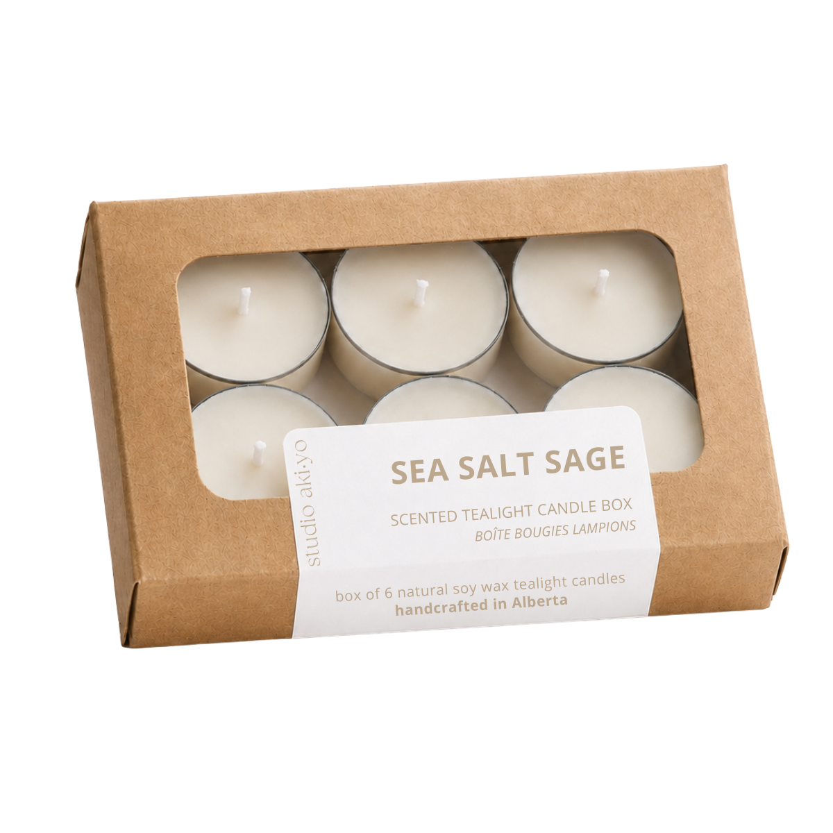 Sea Salt Sage - Tealight Candle Box – Studio Akiyo