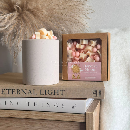 Harvest Moon wax melts scoopies in stars and moon shapes