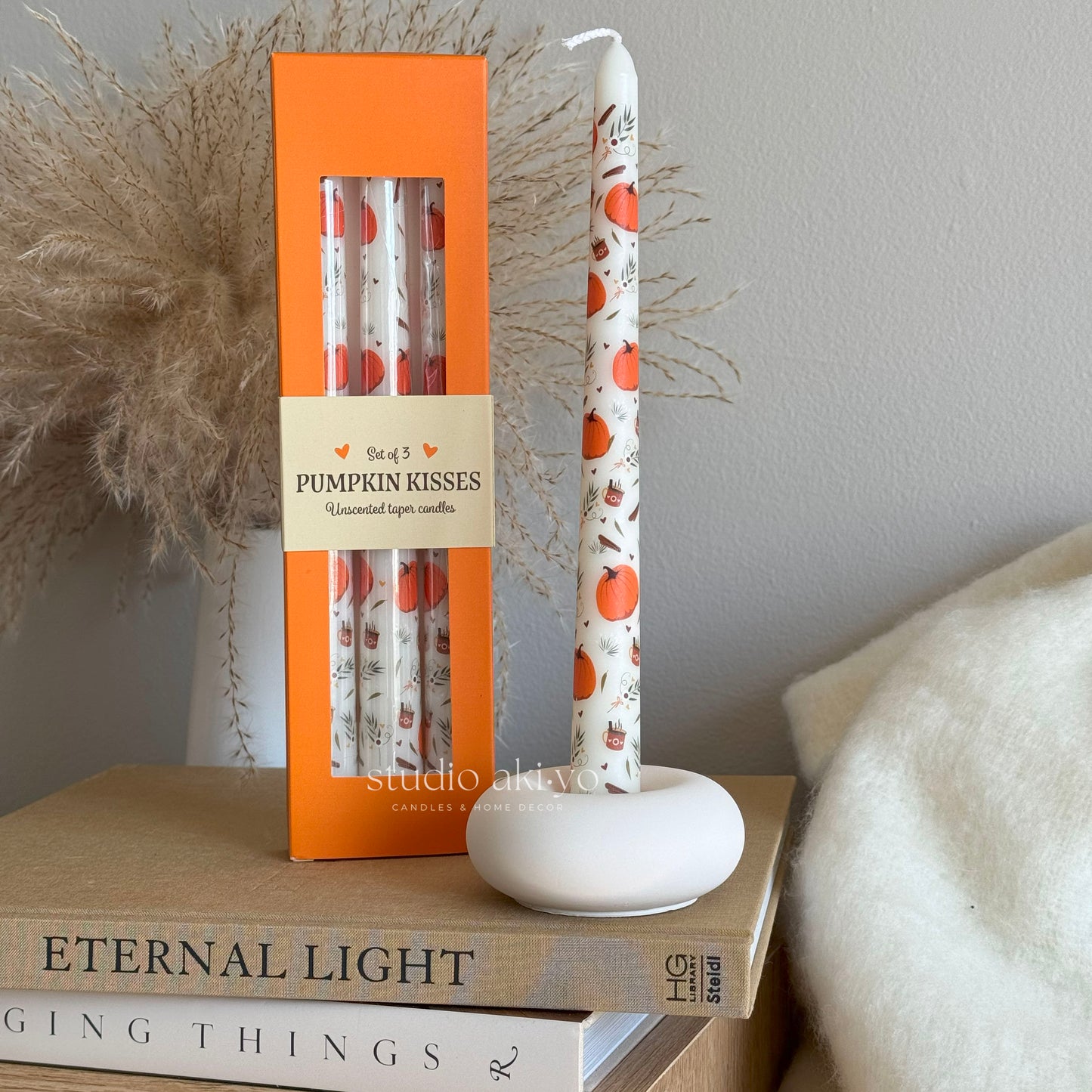 Taper Candle Set - Pumpkin Kisses