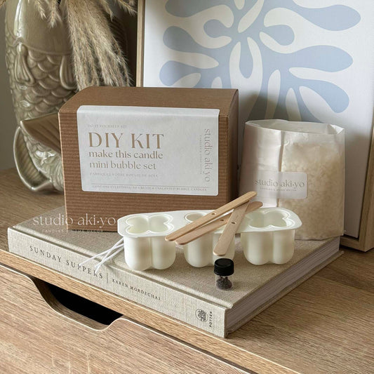 Mini Bubble Set Candles DIY Candle Making Kit comes with wax, molds and wicks