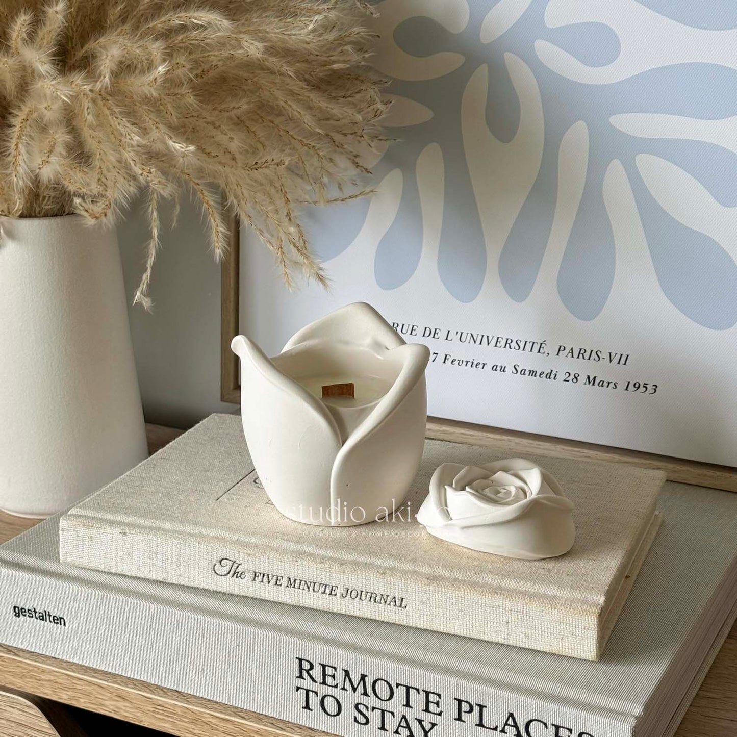 Wood Wick Candle - Rosebud
