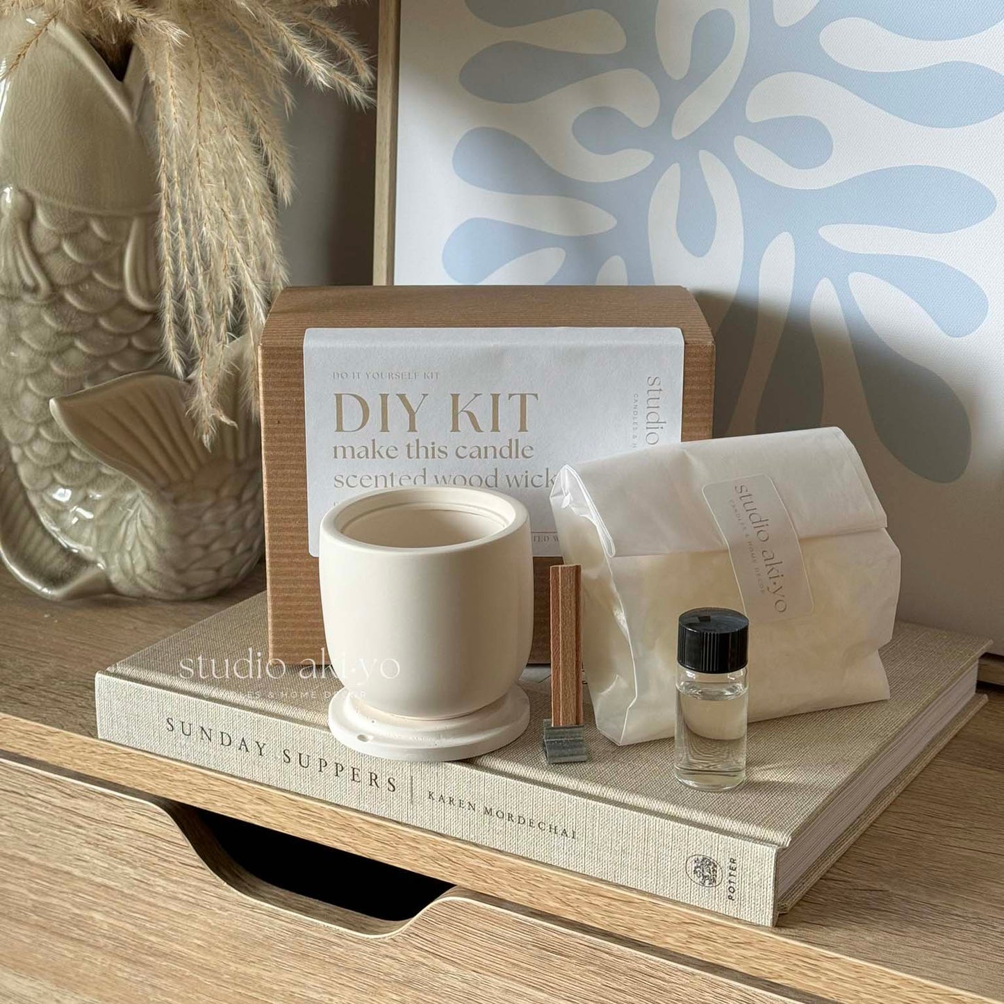 DIY Kit - Scented Wood Wick Candle