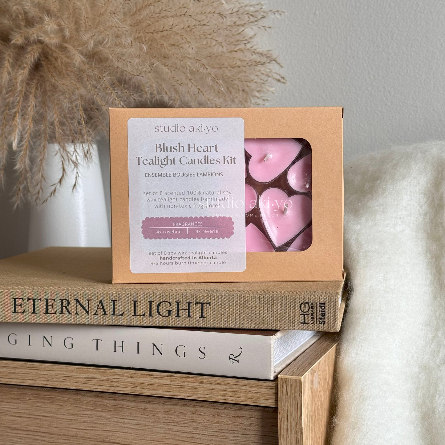 Tealight Candle Kit - Blush Heart