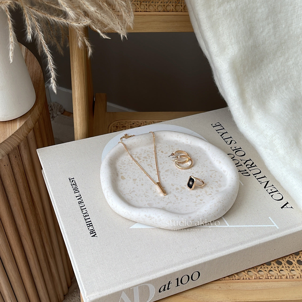 Irregular Round Cloud Terrazzo Trinket Tray