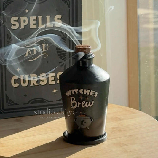 Witches Brew incense cone holder for halloween summerween spooky vibes.