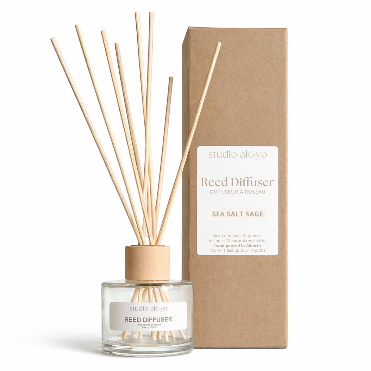 Reed Diffuser - Sea Salt + Sage | Mindful Relaxing Hygge Home – Studio ...