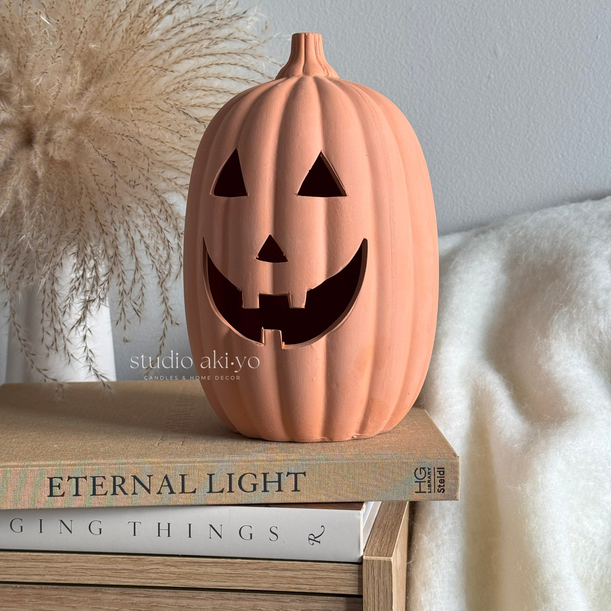 22.5 cm Terracotta Pumpkin Holder