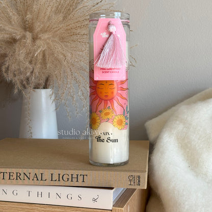 Glass Jar Pillar Candle - The Sun