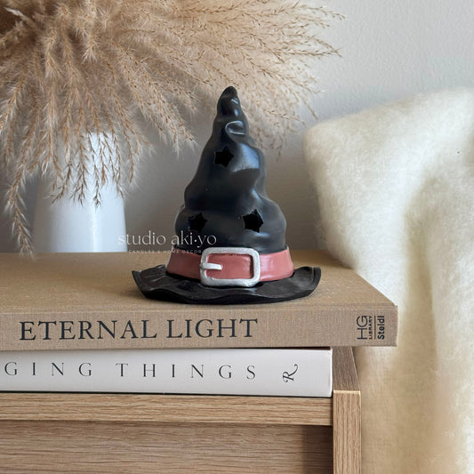 Halloween incense burner shaped like a witch’s hat