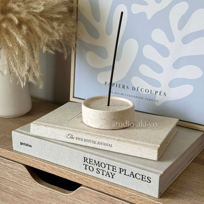 Round Terrazzo Incense Stick Holder