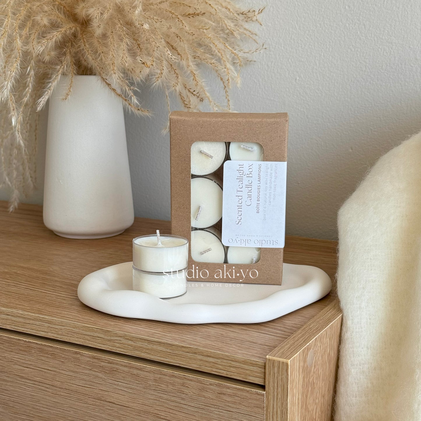 Tealight Candle Box - Sea Salt + Sage