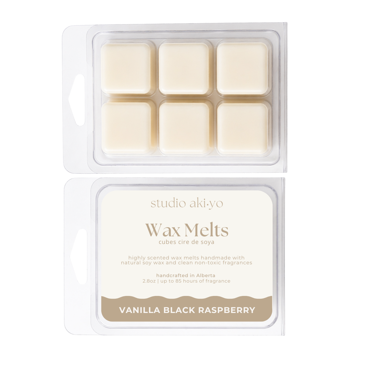 Studio Akiyo soy wax melts Vanilla Black Raspberry made from 100% natural soy wax and clean fragrances.