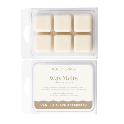 Studio Akiyo soy wax melts Vanilla Black Raspberry made from 100% natural soy wax and clean fragrances.
