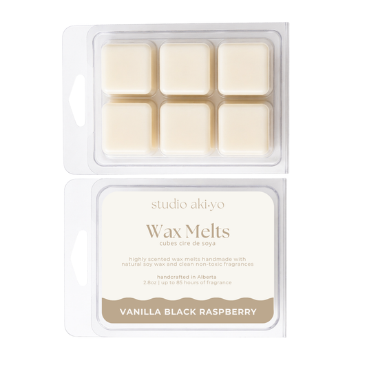 Studio Akiyo soy wax melts Vanilla Black Raspberry made from 100% natural soy wax and clean fragrances.