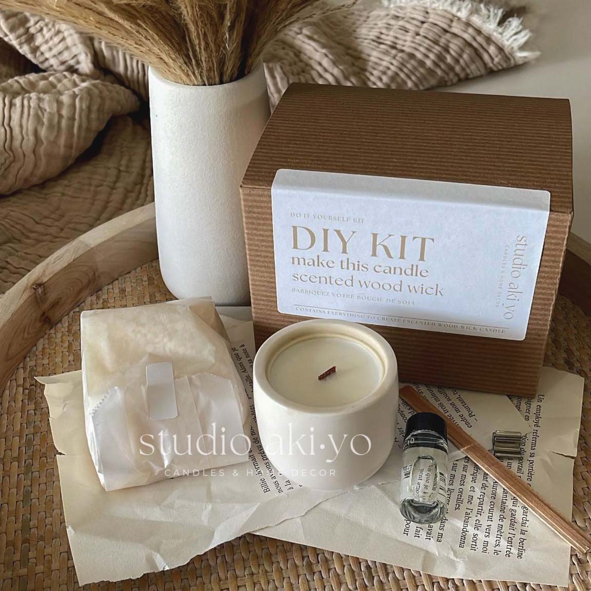 DIY Kit - Scented Wood Wick Candle