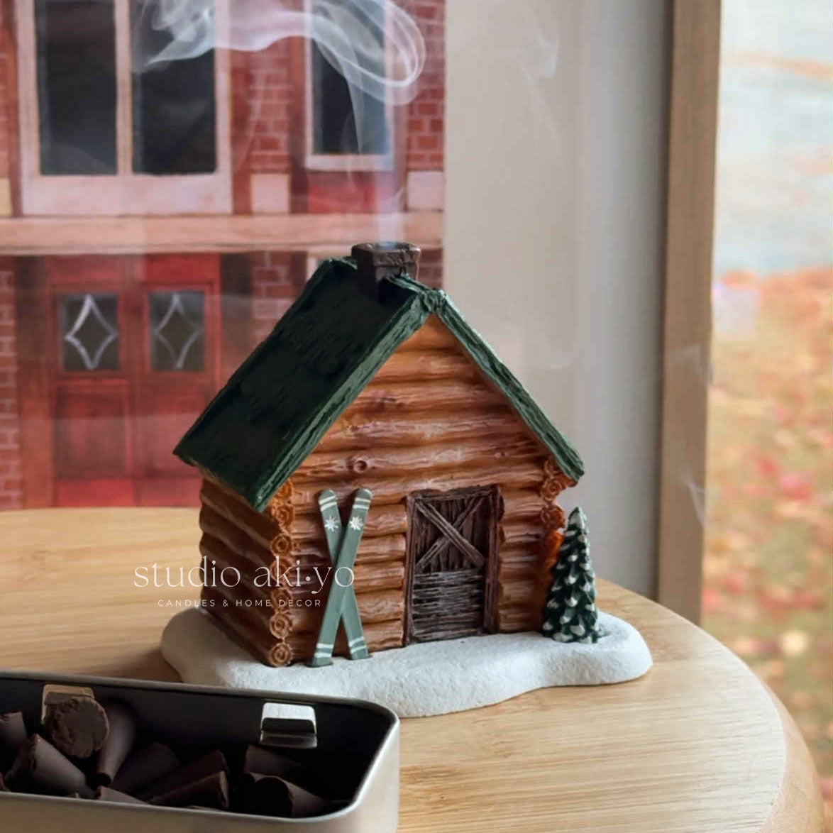 Winter Après Ski Cabin Incense Cone Holder