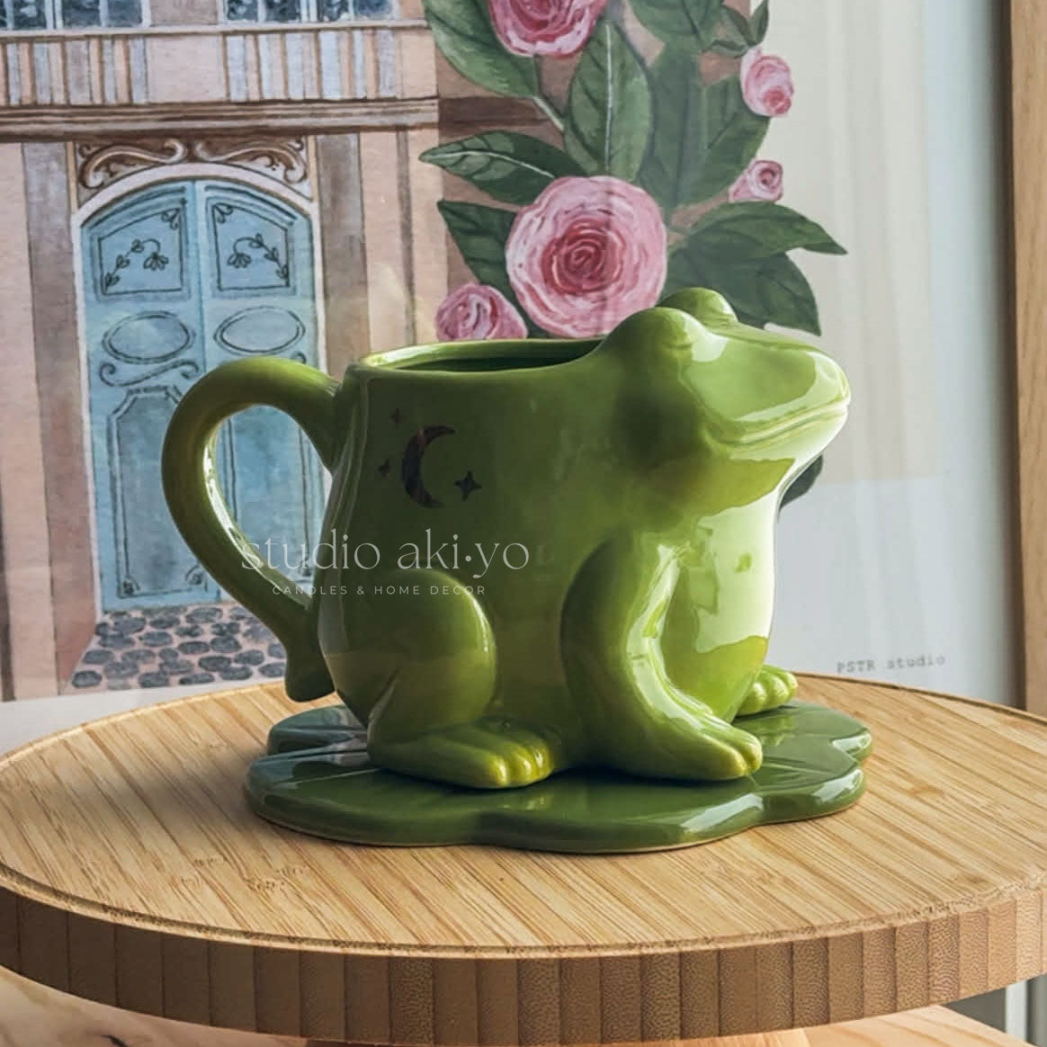 Luna frog ceramic mug perfect gift for spring witches