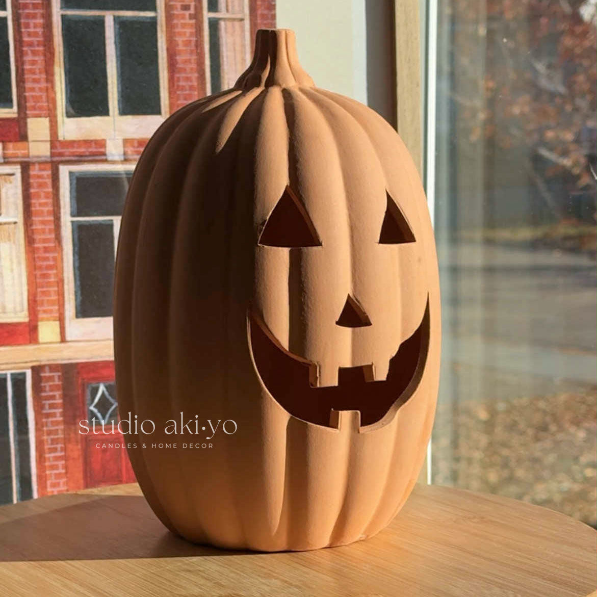 22.5 cm Terracotta Pumpkin Holder